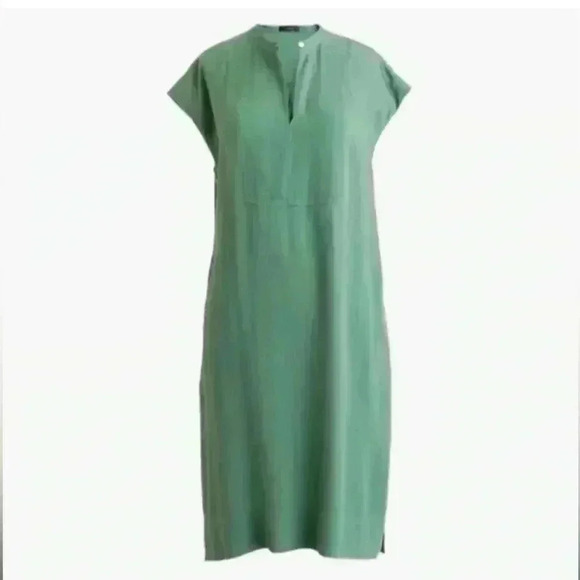 J. Crew women’s Green Short Sleeved Button Keyhole dress tunic like new size XS - Picture 9 of 9
